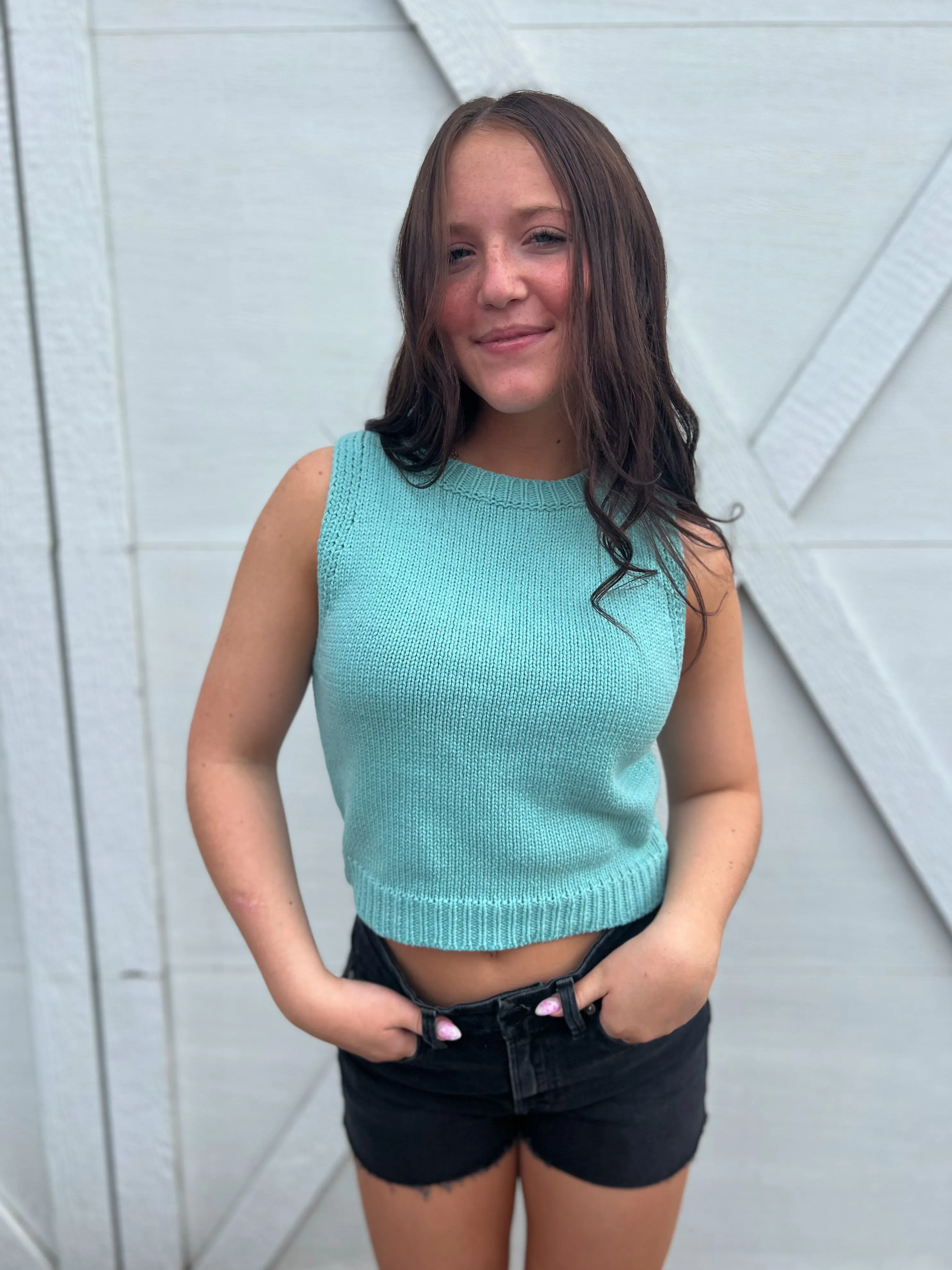 All My Love Knit Tank - Sage