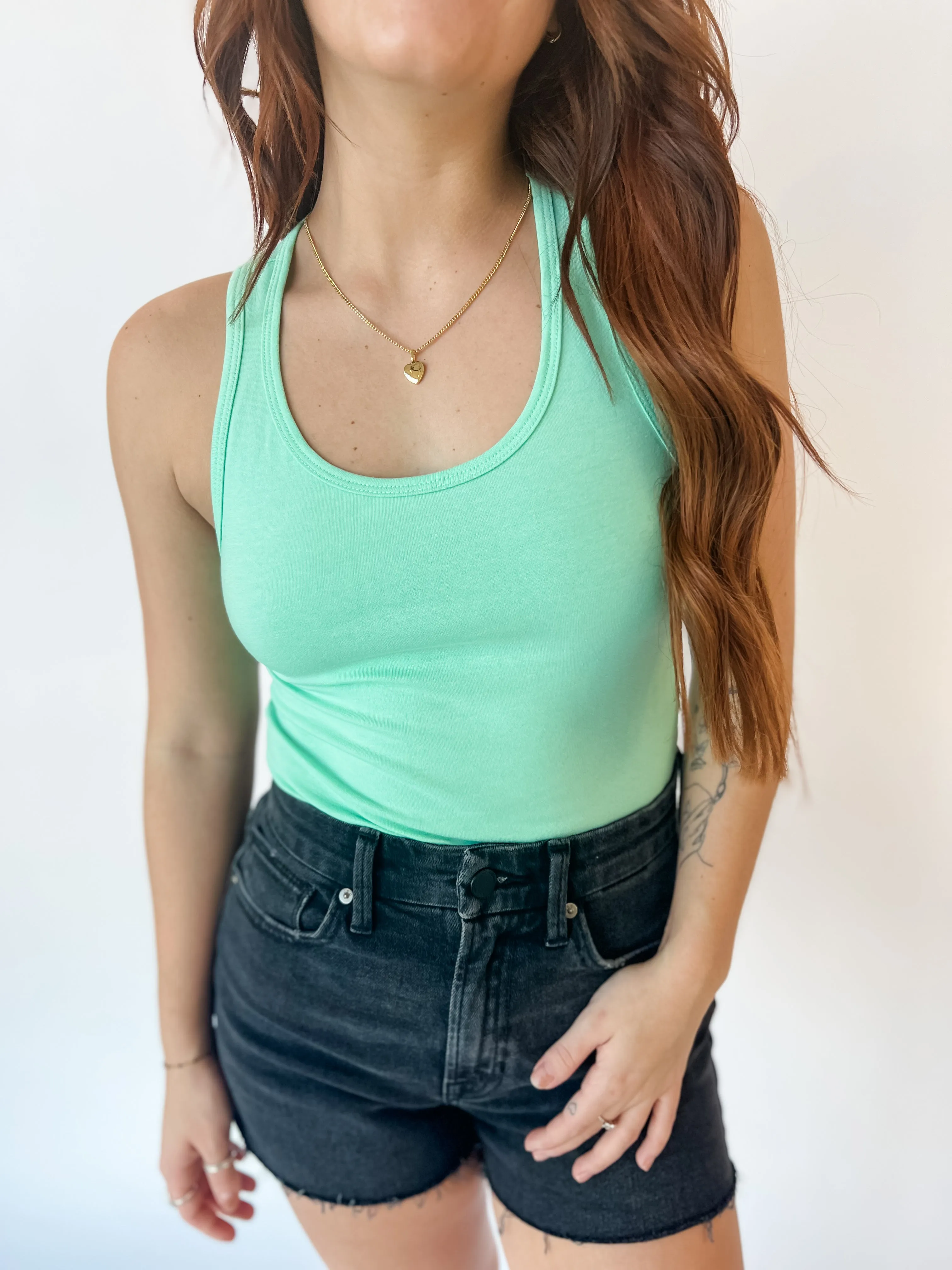Amber Basic Bodysuit - Mint