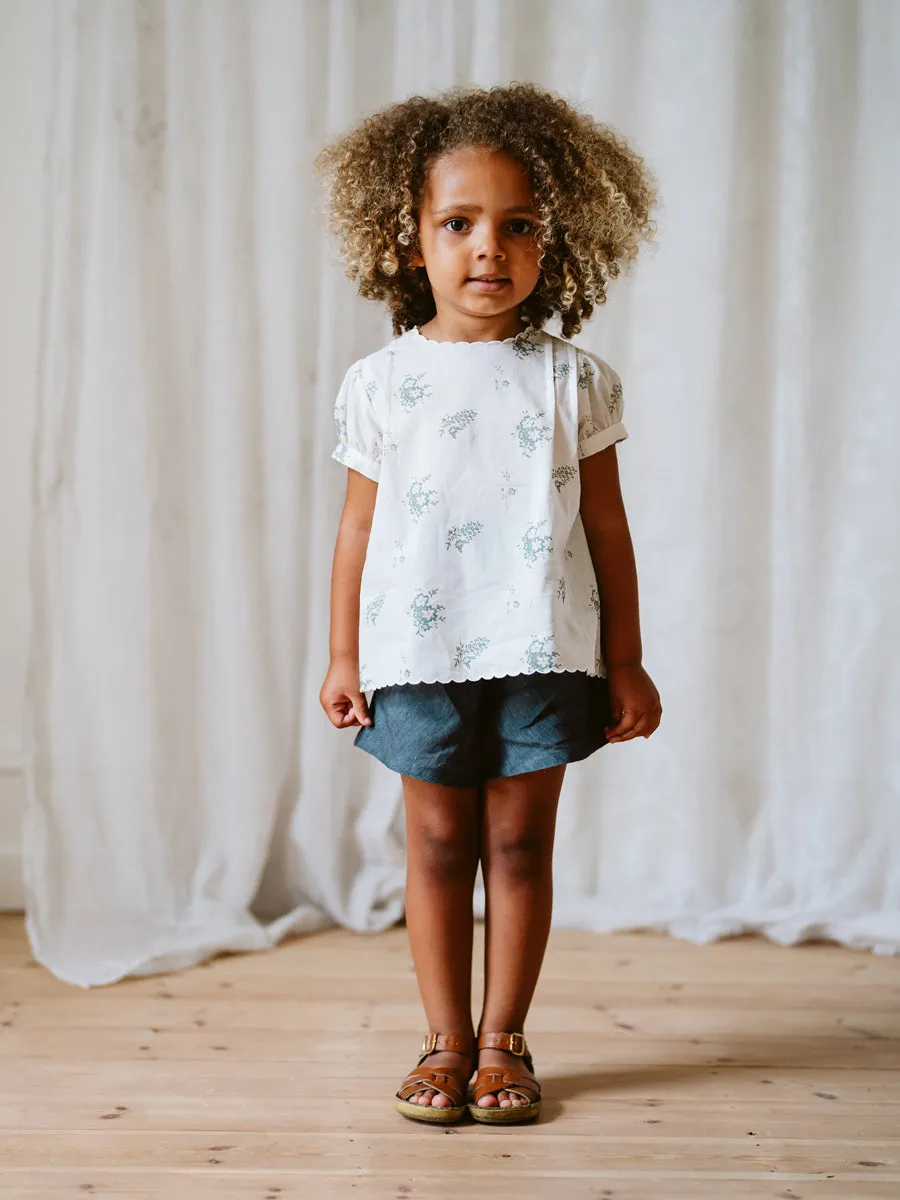Amelia Shorts - Linen Blue