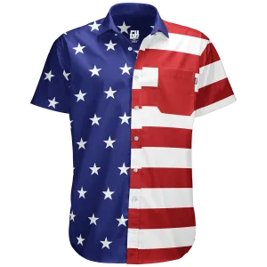 AMERICAN FLAG BUTTON DOWN