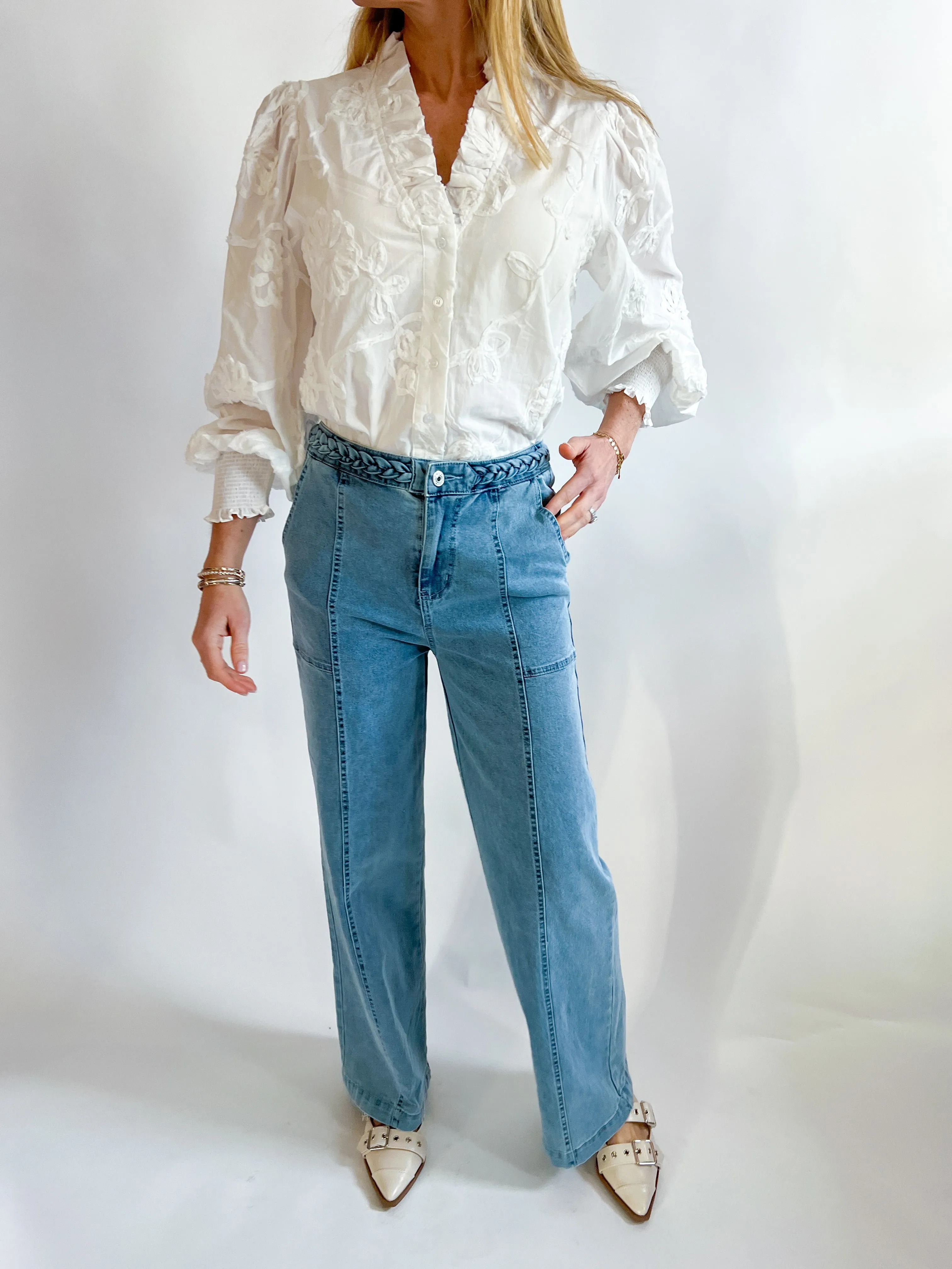Applique Floral Blouse