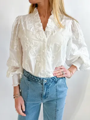 Applique Floral Blouse