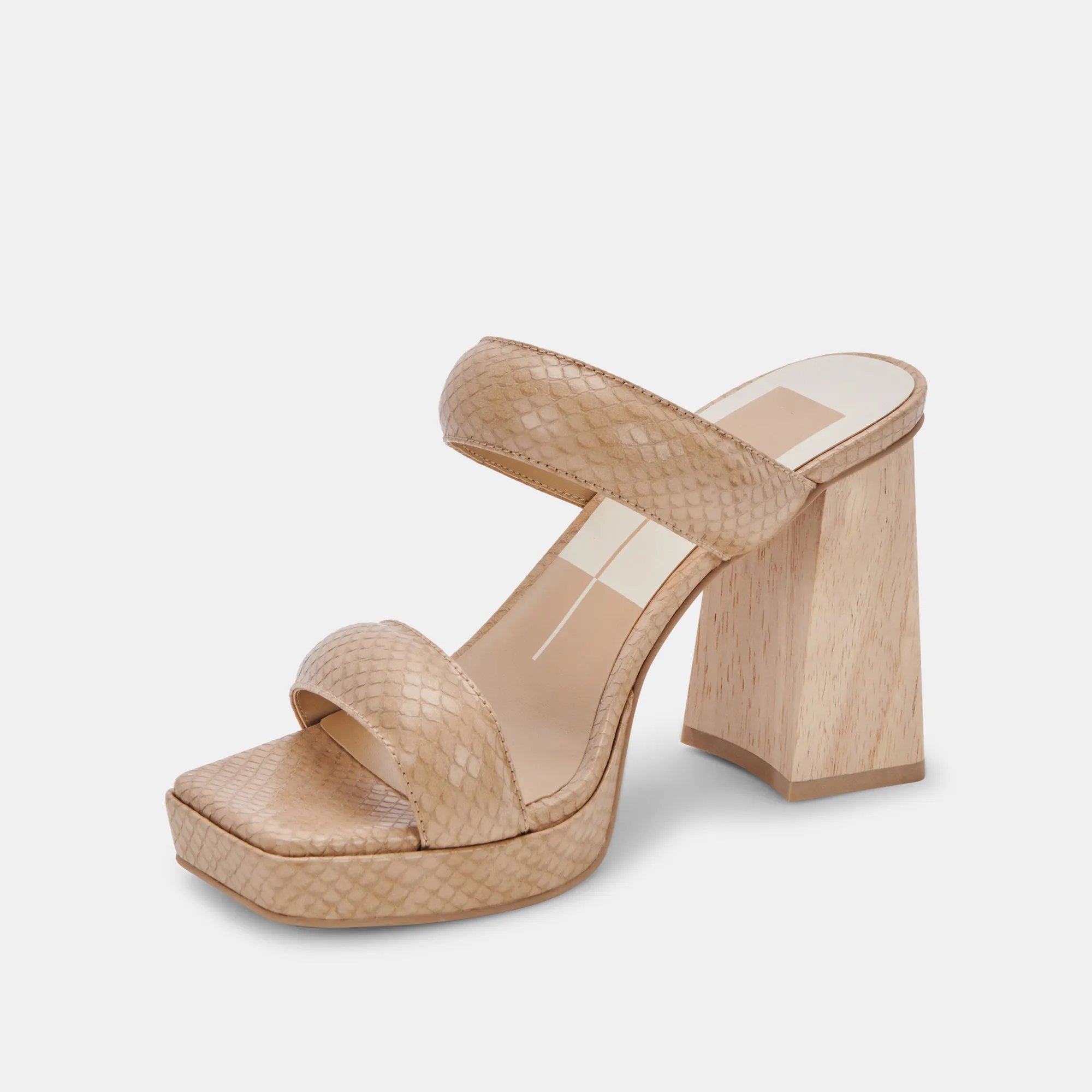 ATLAS HEELS TAUPE EMBOSSED STELLA