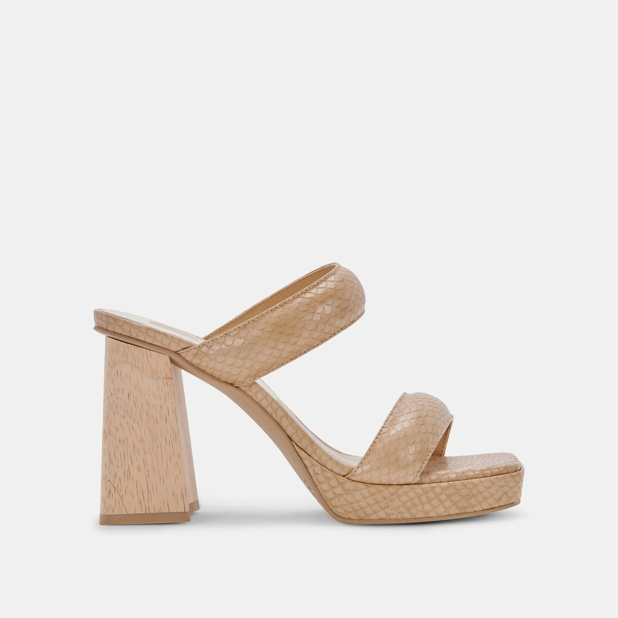 ATLAS HEELS TAUPE EMBOSSED STELLA