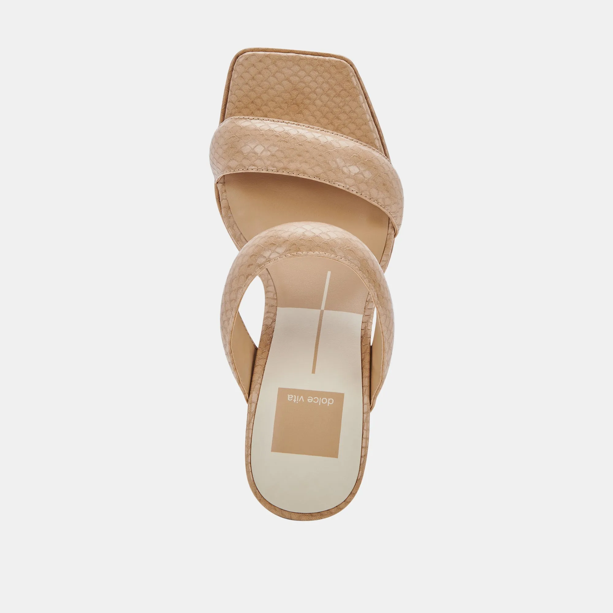 ATLAS HEELS TAUPE EMBOSSED STELLA