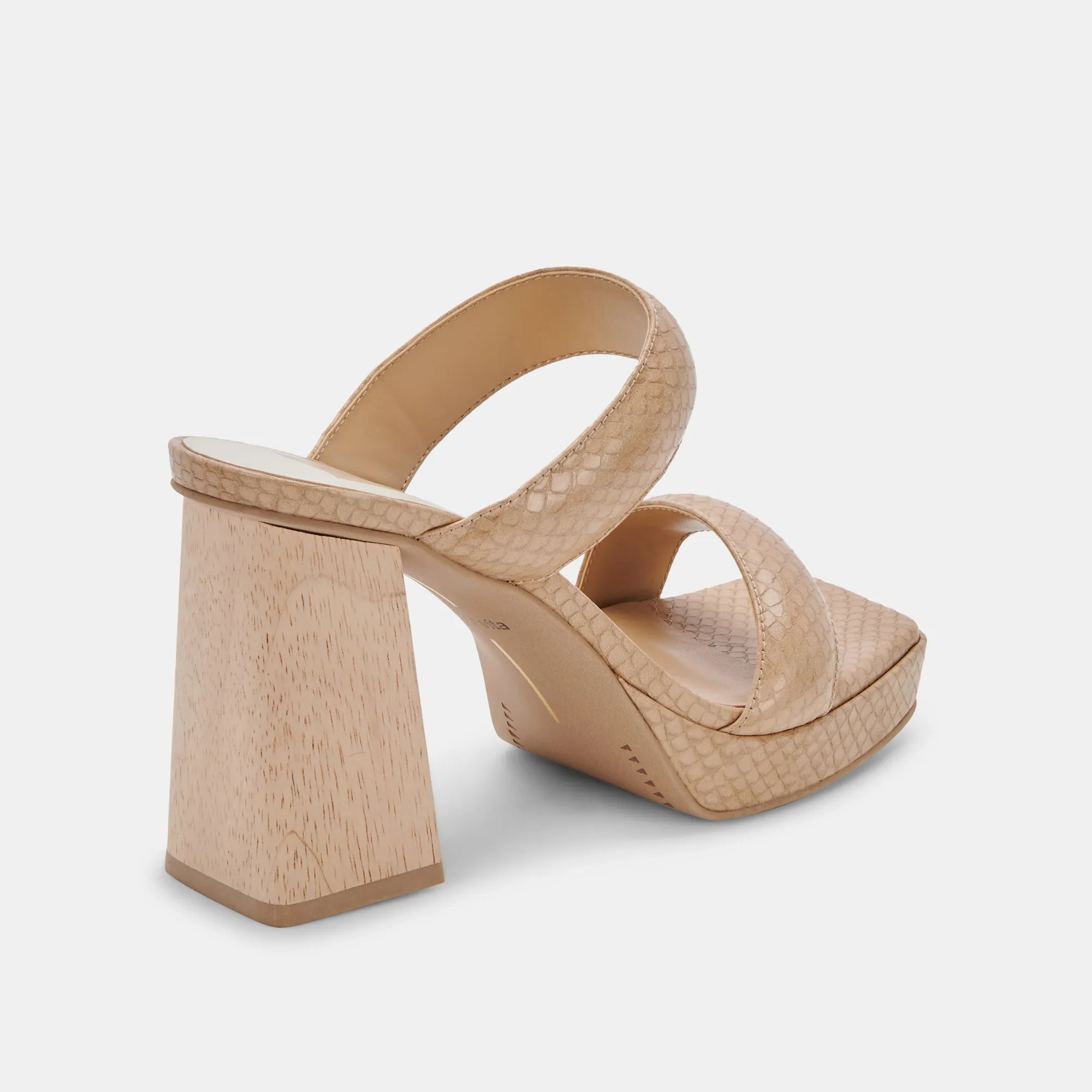 ATLAS HEELS TAUPE EMBOSSED STELLA