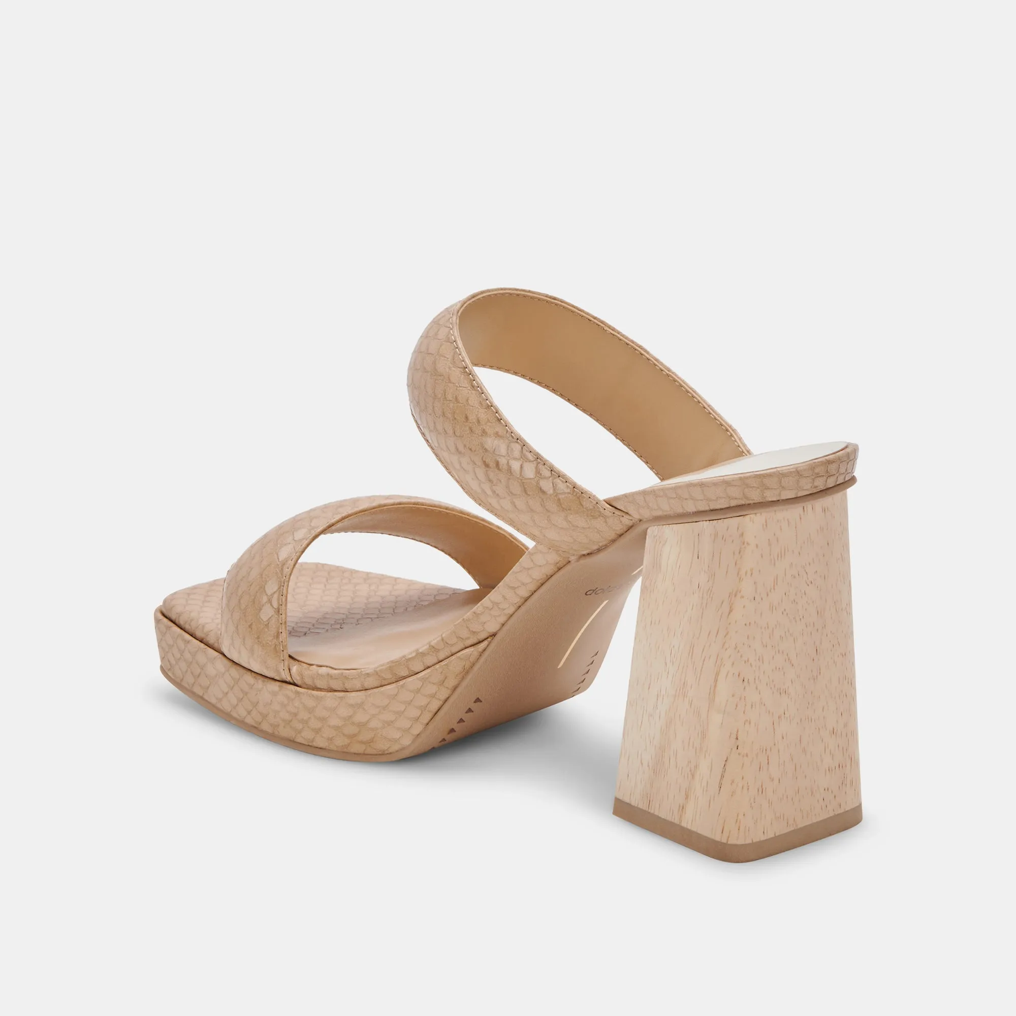 ATLAS HEELS TAUPE EMBOSSED STELLA