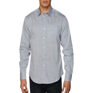 Avalon Men's Print Satin Button Down Shirt