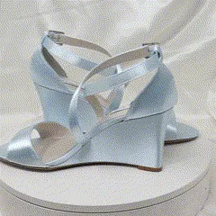 Baby Blue Wedding Wedges For Bride or Bridesmaids | Dyeable Shoes