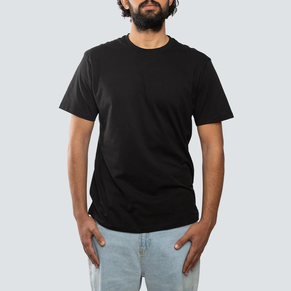 Basic Crewneck Tee . Black