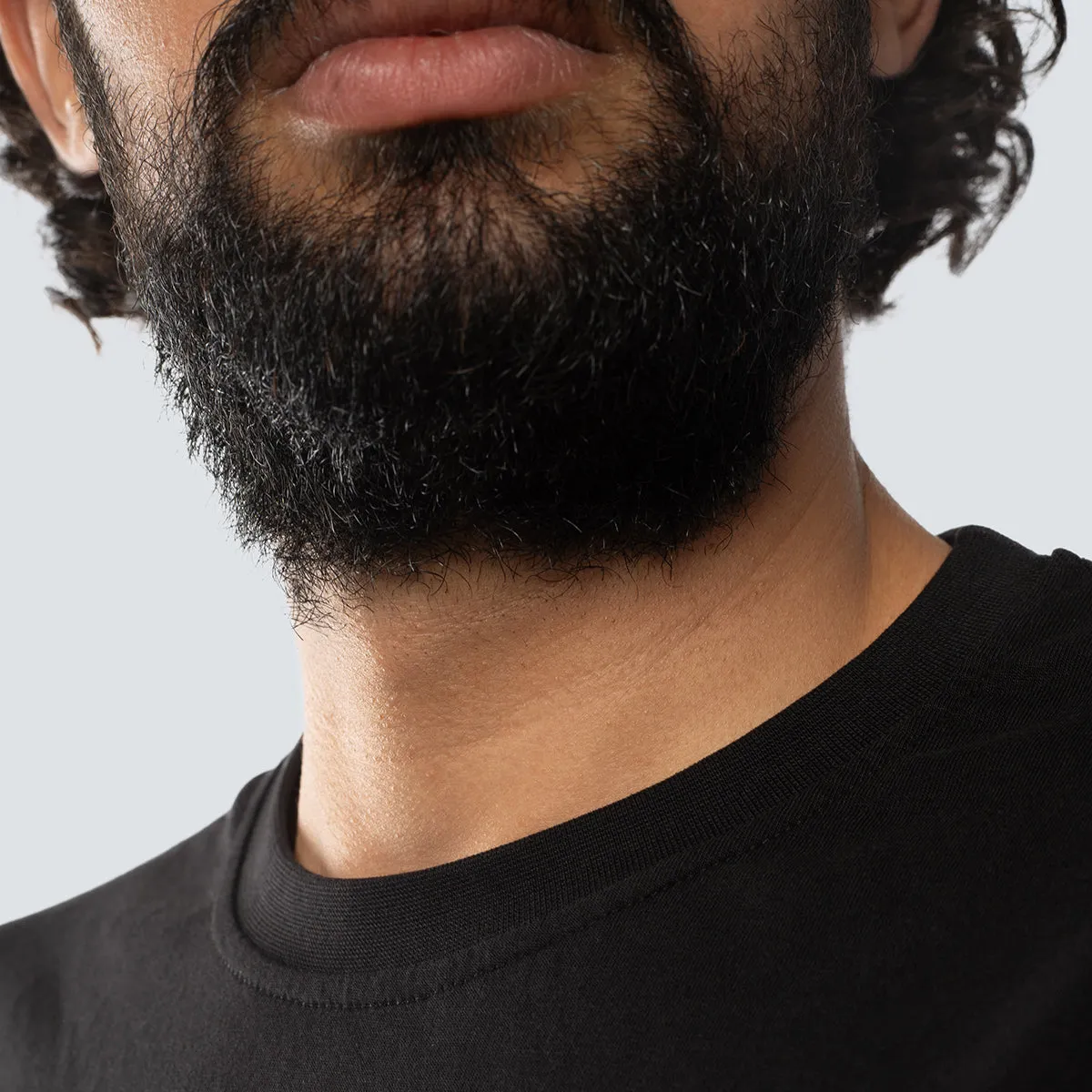 Basic Crewneck Tee . Black