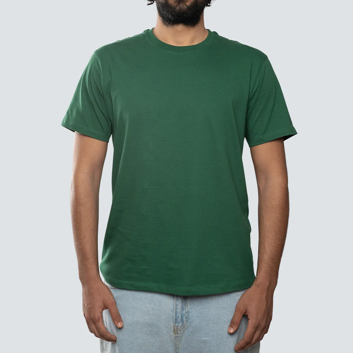 Basic Crewneck Tee . Green