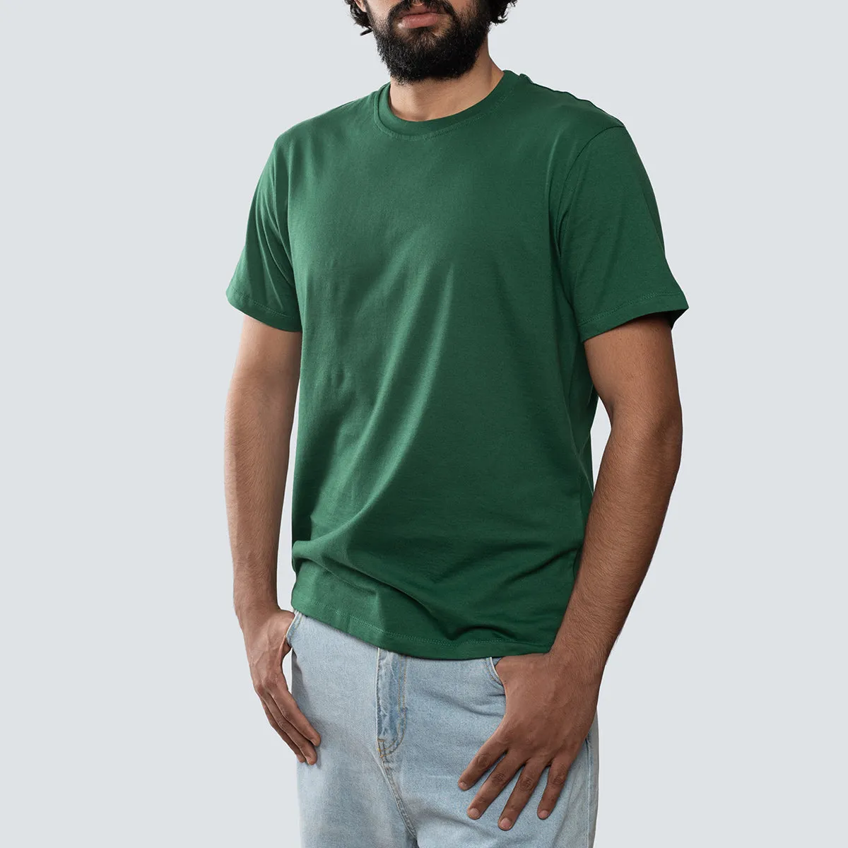 Basic Crewneck Tee . Green