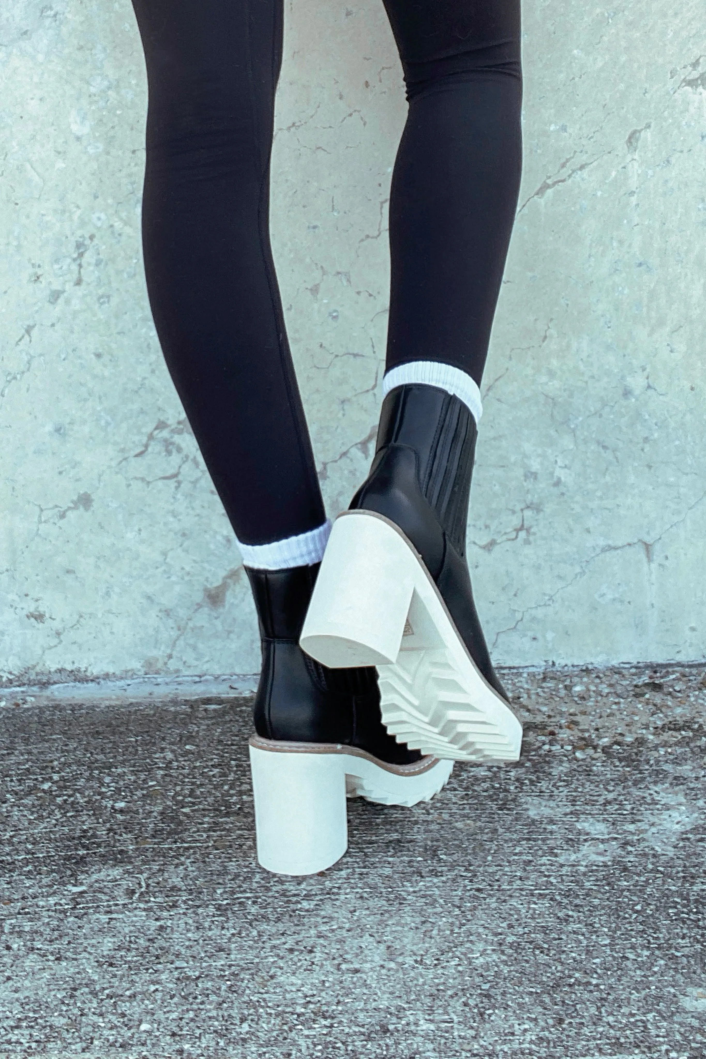 Beau Faux Leather Booties -Black