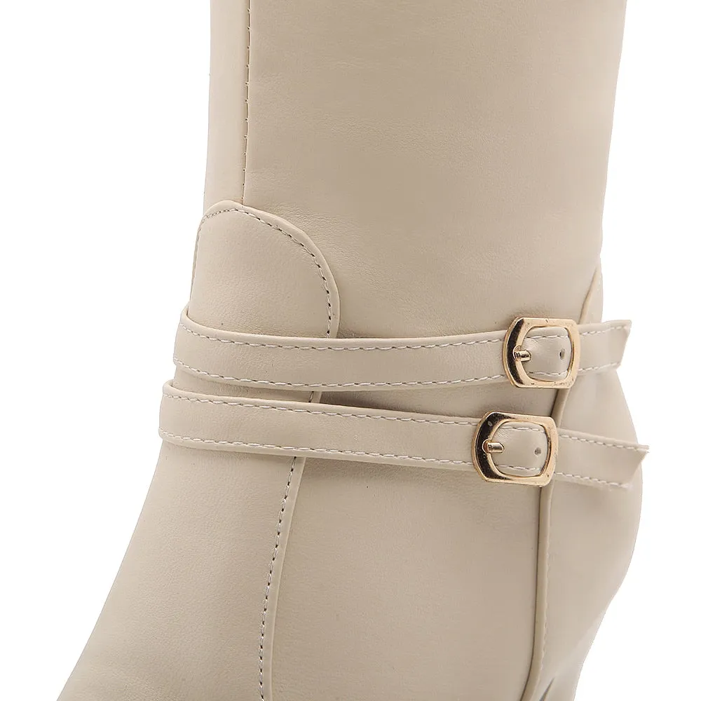Black High Heels Over The Knee Boots Women Platform Thigh High Boots Spring Autumn Long Boots Shoes Cuissardes Sexy White