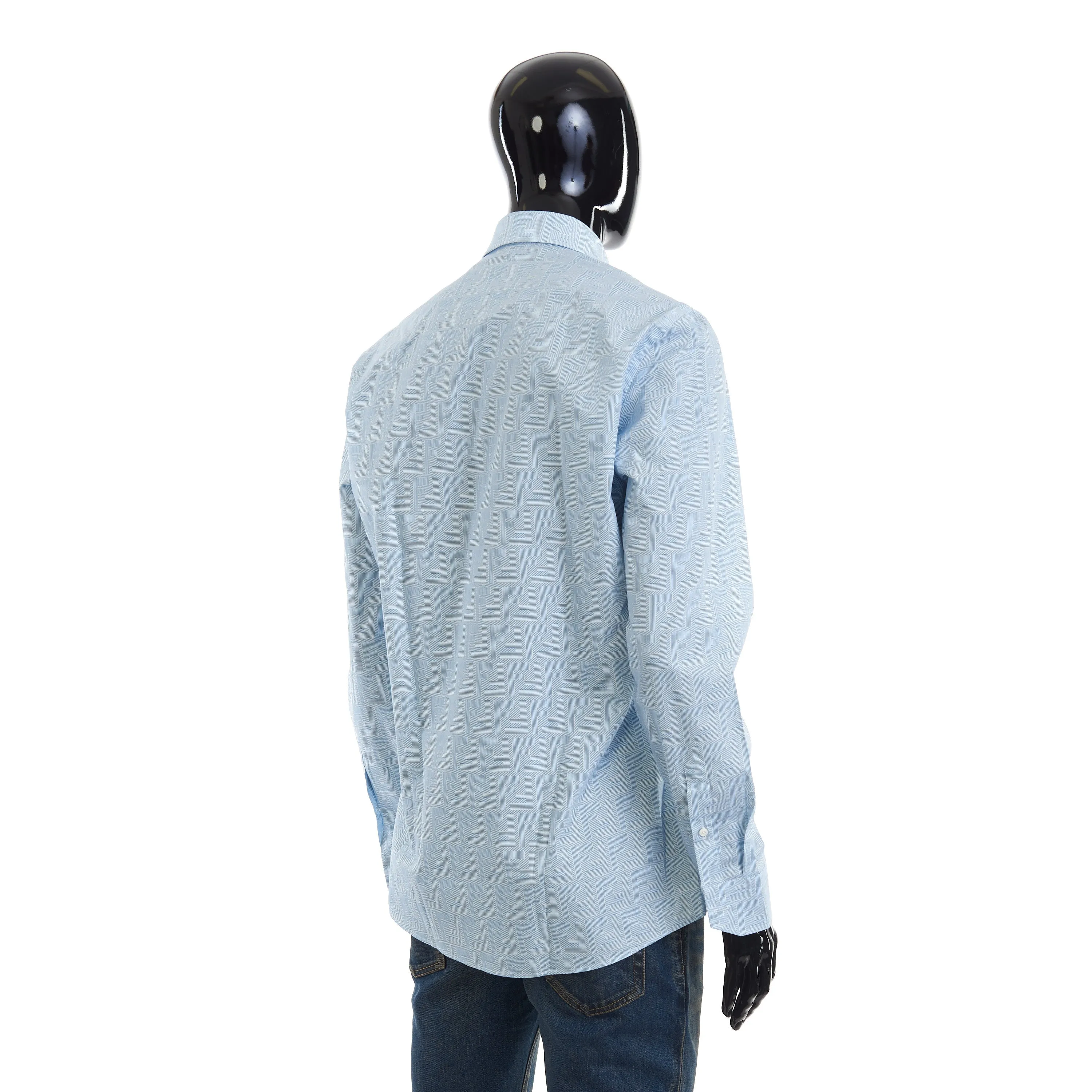 Blue Fendi Shadow Motif Shirt