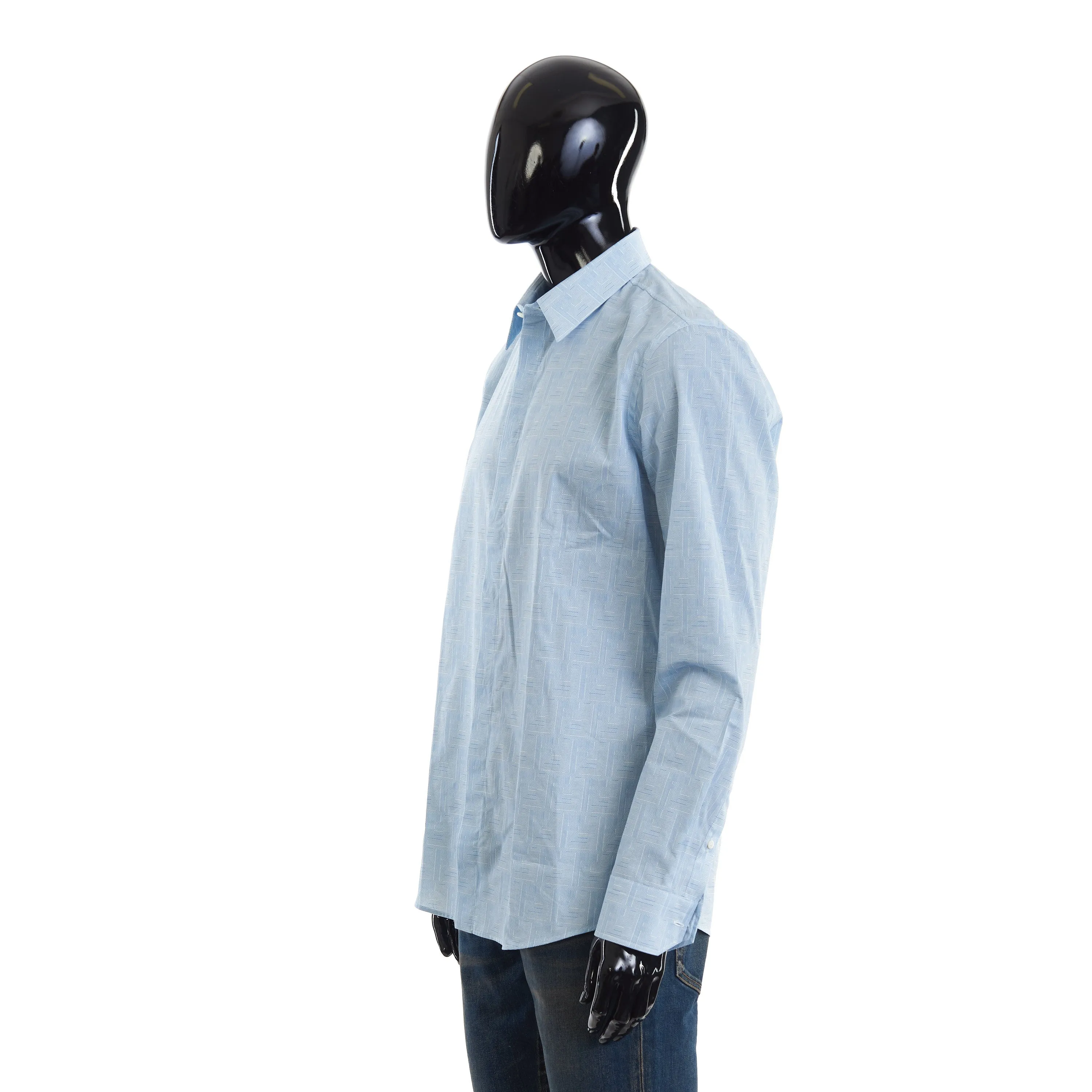 Blue Fendi Shadow Motif Shirt