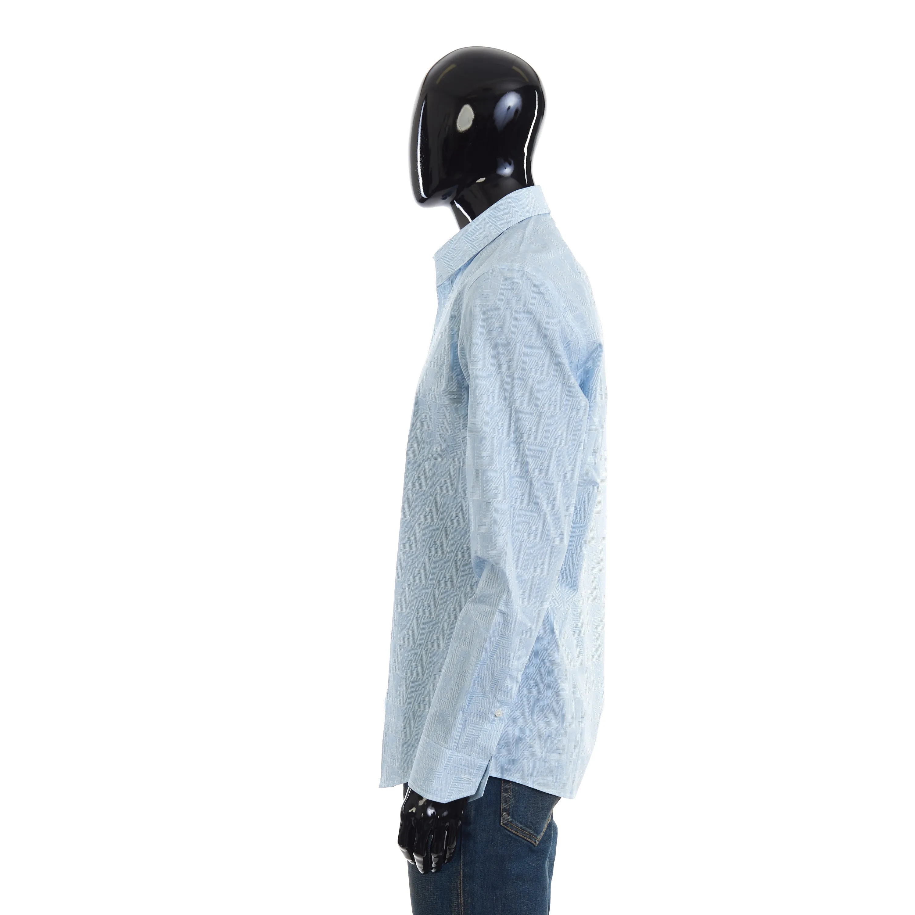 Blue Fendi Shadow Motif Shirt