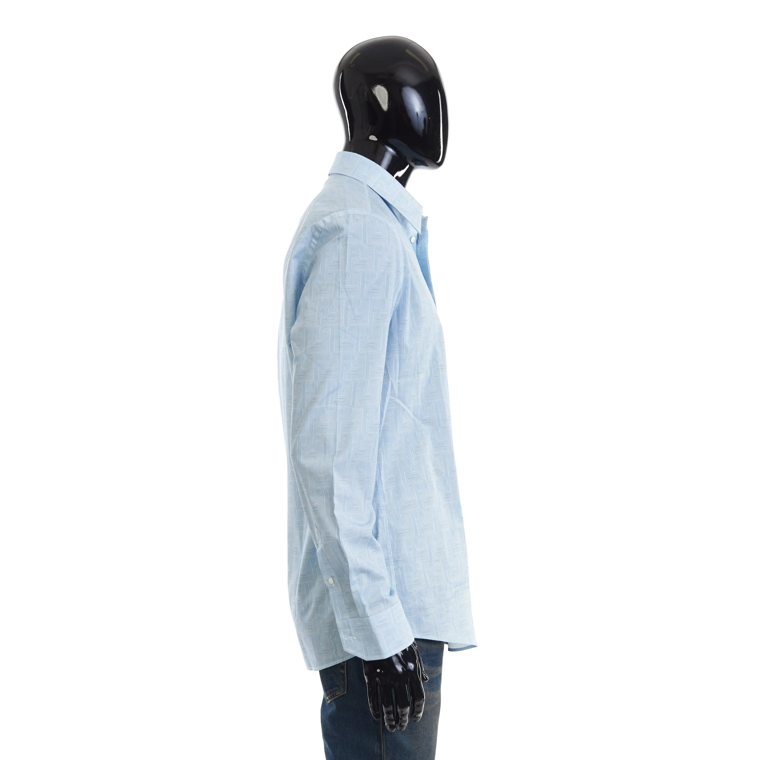 Blue Fendi Shadow Motif Shirt