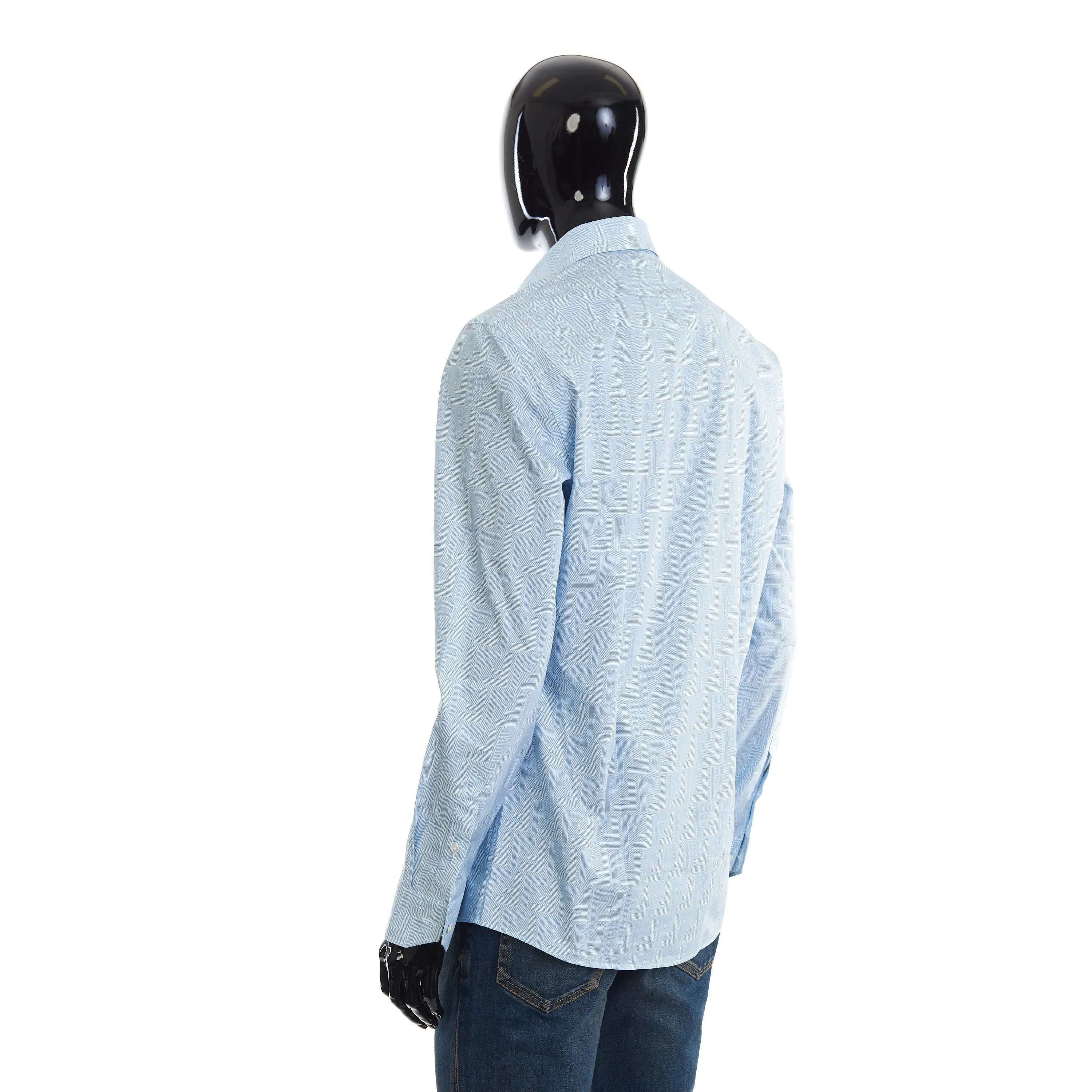 Blue Fendi Shadow Motif Shirt
