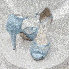 Blue Lace Bridal Shoes - Blue Bridesmiads Shoes