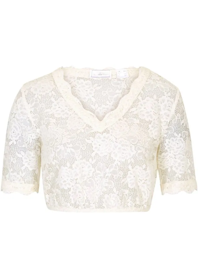 Bpc Selection Lace Dirndl Blouse, White