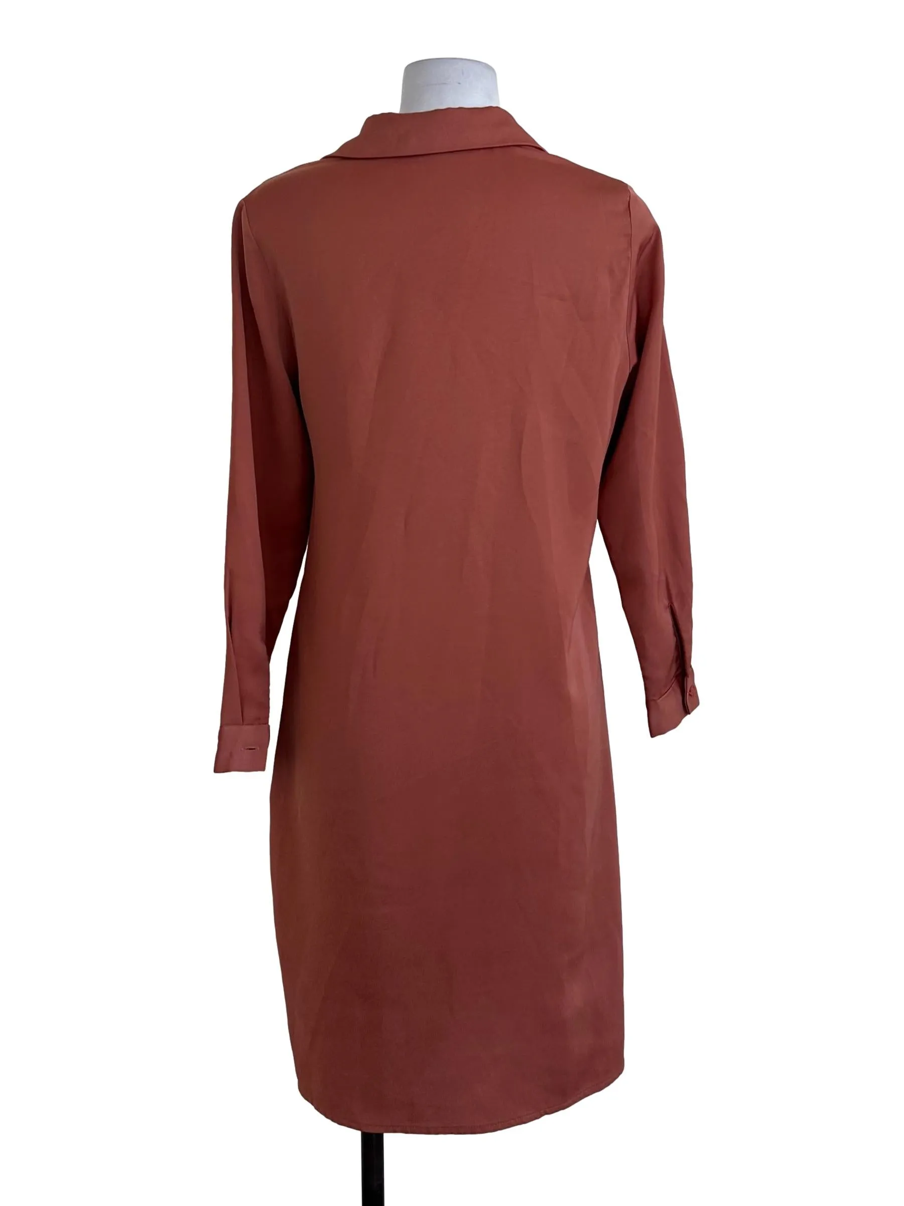 Brick Orange Plain Long Top