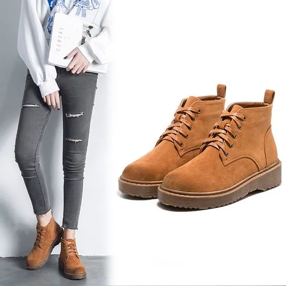 British College Trend Flat Booties