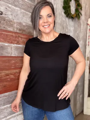 Capped Sleeve Basic Top RESTOCK