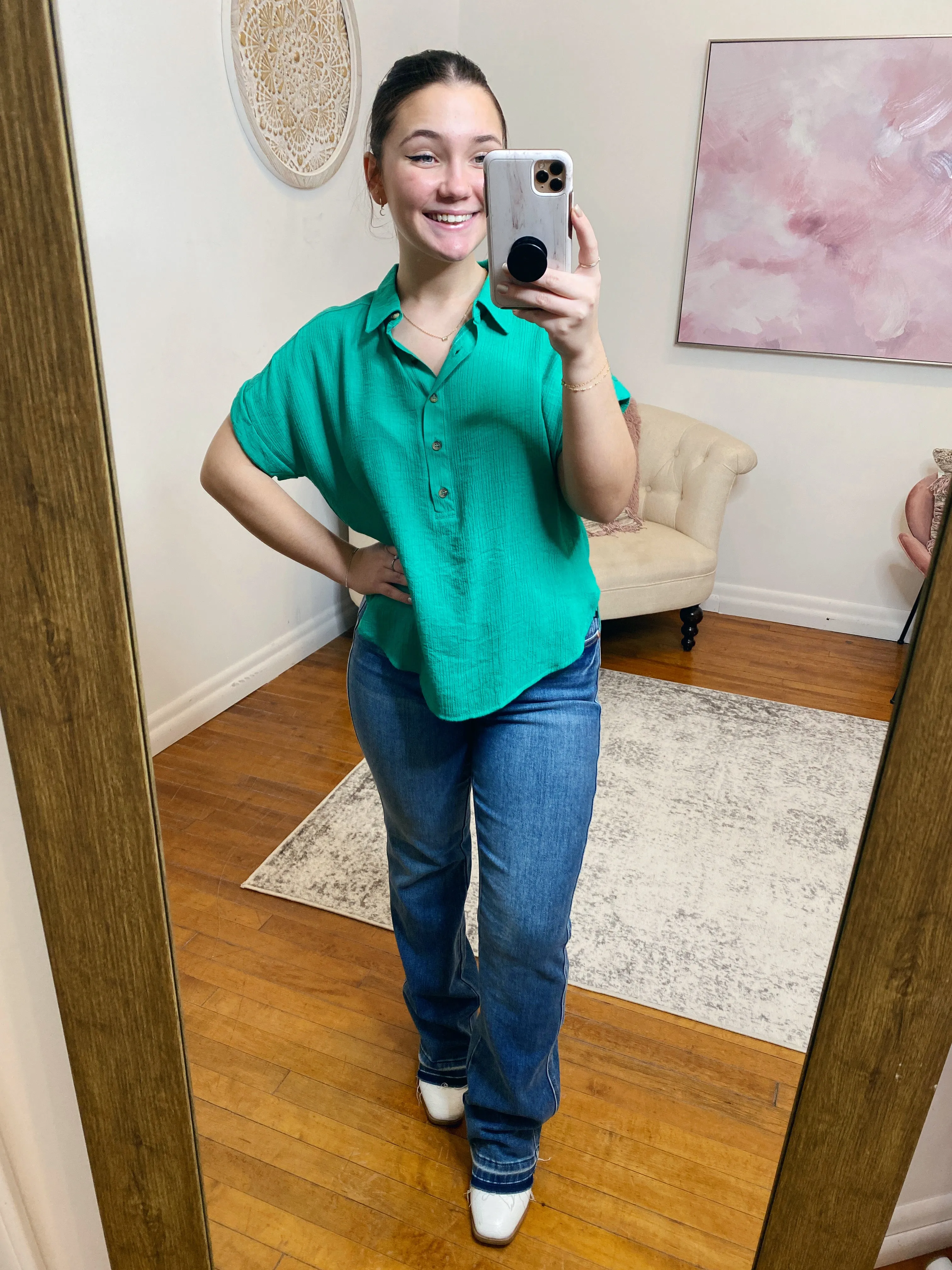 Caryn Textured Top