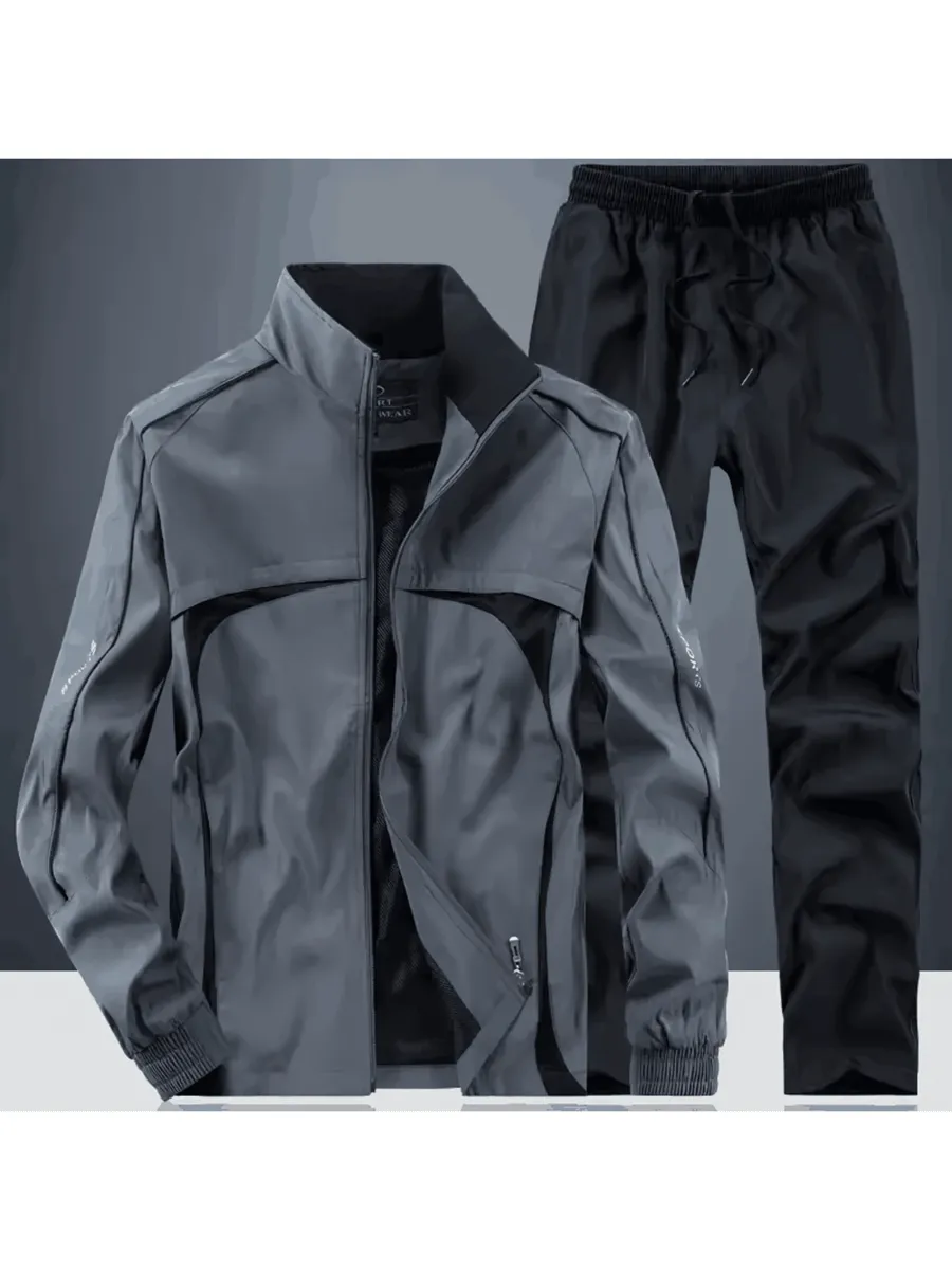 Casual Track Long Sleeves Zippered Suit for Men - SF2034