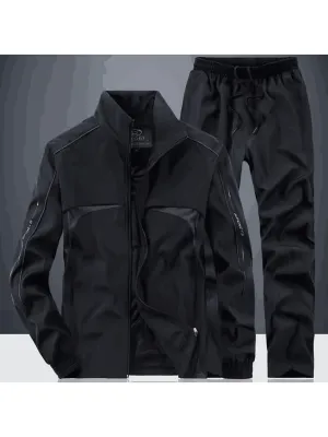 Casual Track Long Sleeves Zippered Suit for Men - SF2034