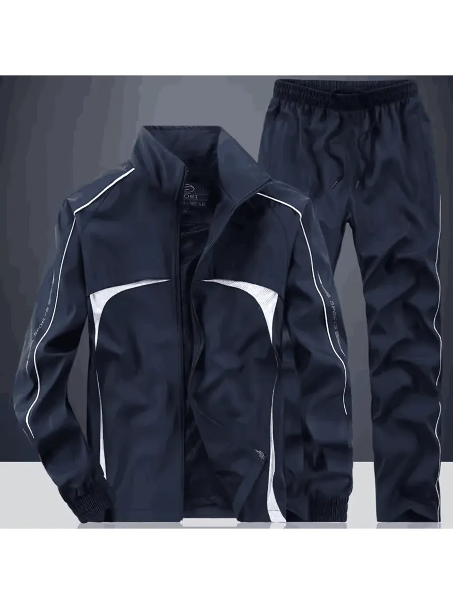Casual Track Long Sleeves Zippered Suit for Men - SF2034