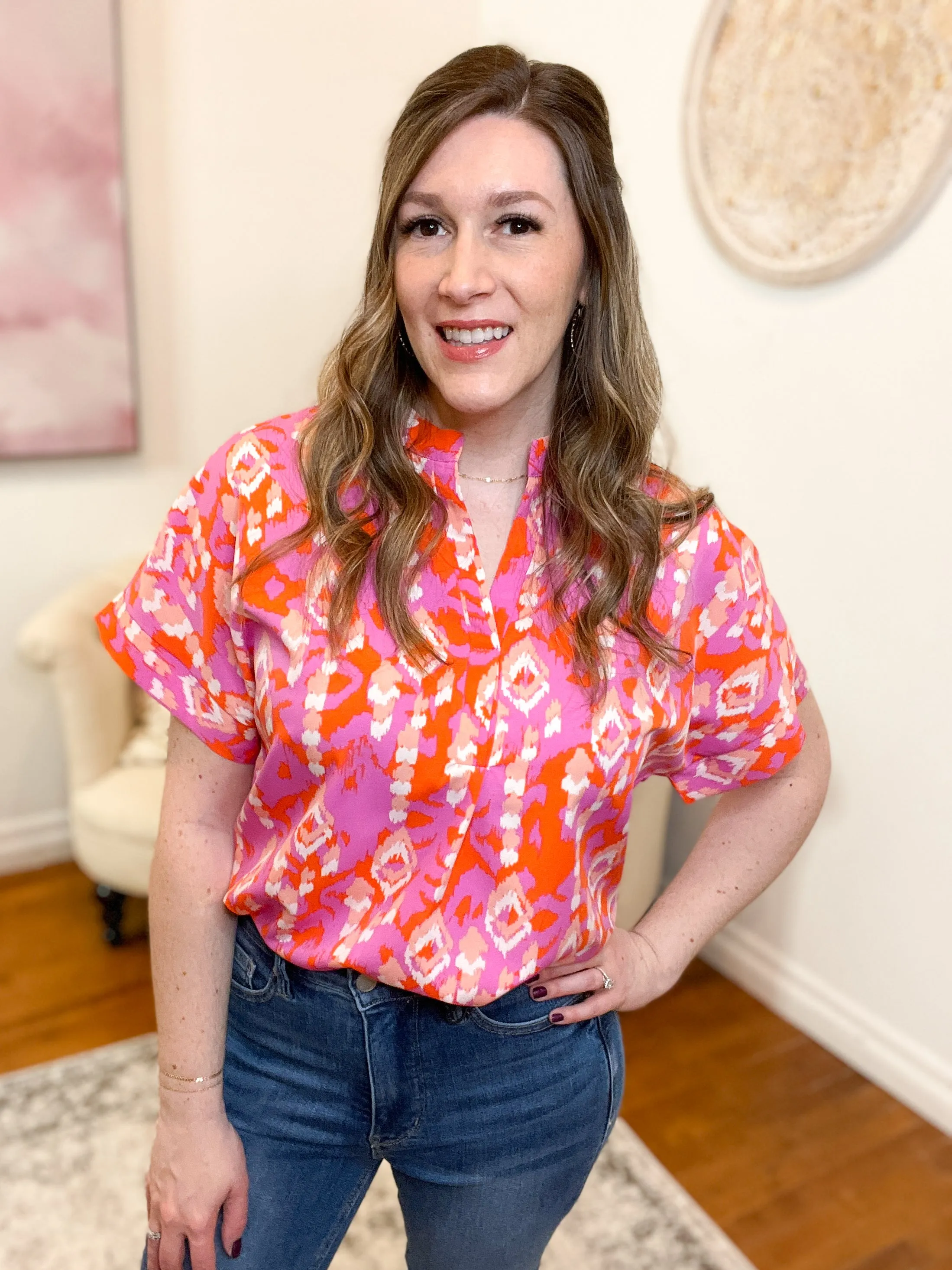 Chrissy Collar Neck Top FINAL SALE