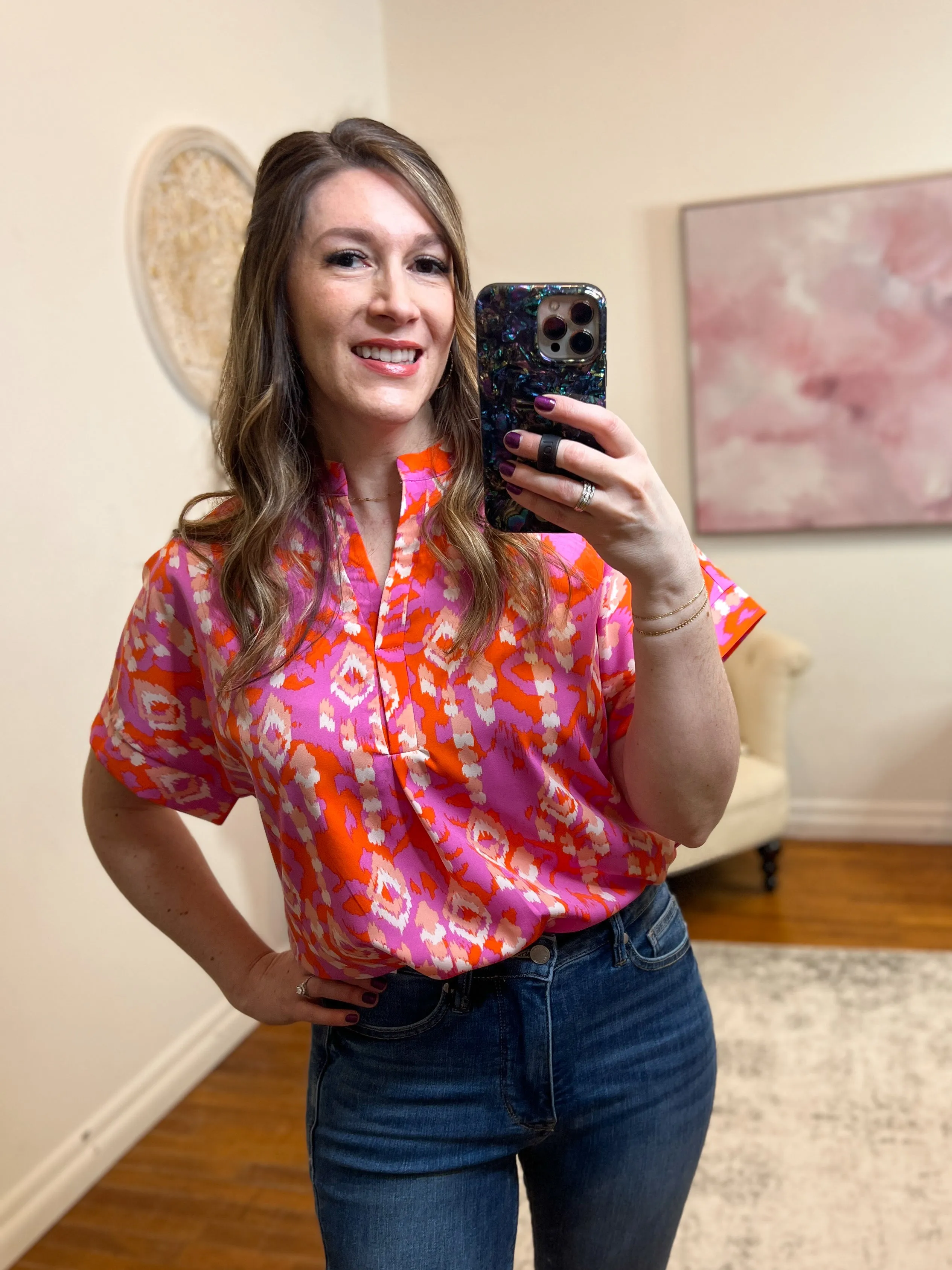 Chrissy Collar Neck Top FINAL SALE