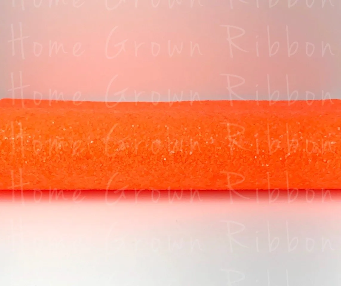 Chunky Glitter Sheet - Neon Orange