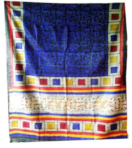 Classic Tussar Silk Saree with blue body design