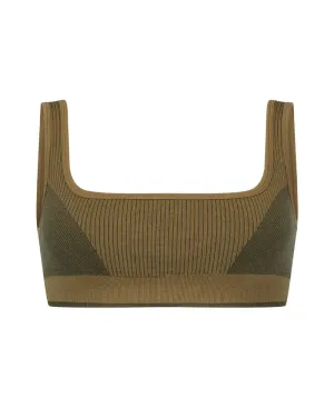 CLASSIC WOOL BRALET - FENNEL