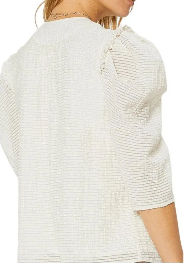 Coco Puff Sleeve Popover Blouse