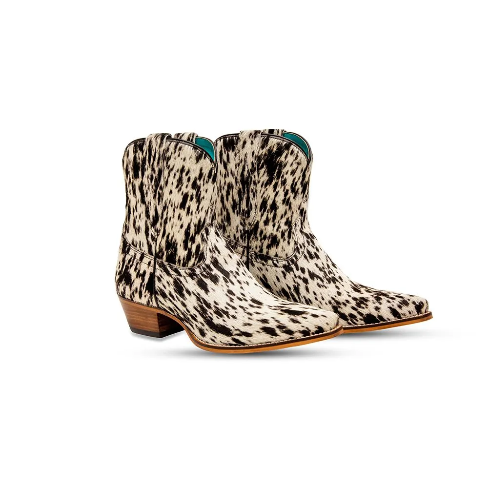 COW BOW WESTERN HAIRON LEATHER BOOTIES