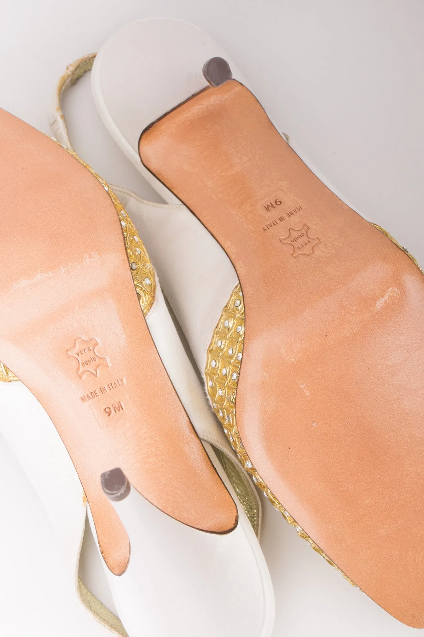 Crystal Lamé Slingback Heels