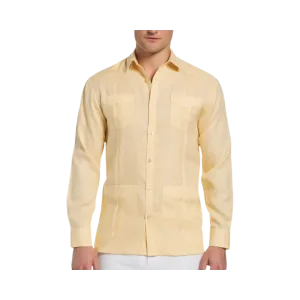 D'accord Men's Guayabera Ecru Shirt