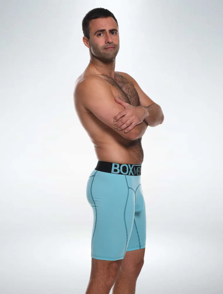 Defined Behind: Compression Shorts - Paradise Blue
