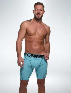 Defined Behind: Compression Shorts - Paradise Blue