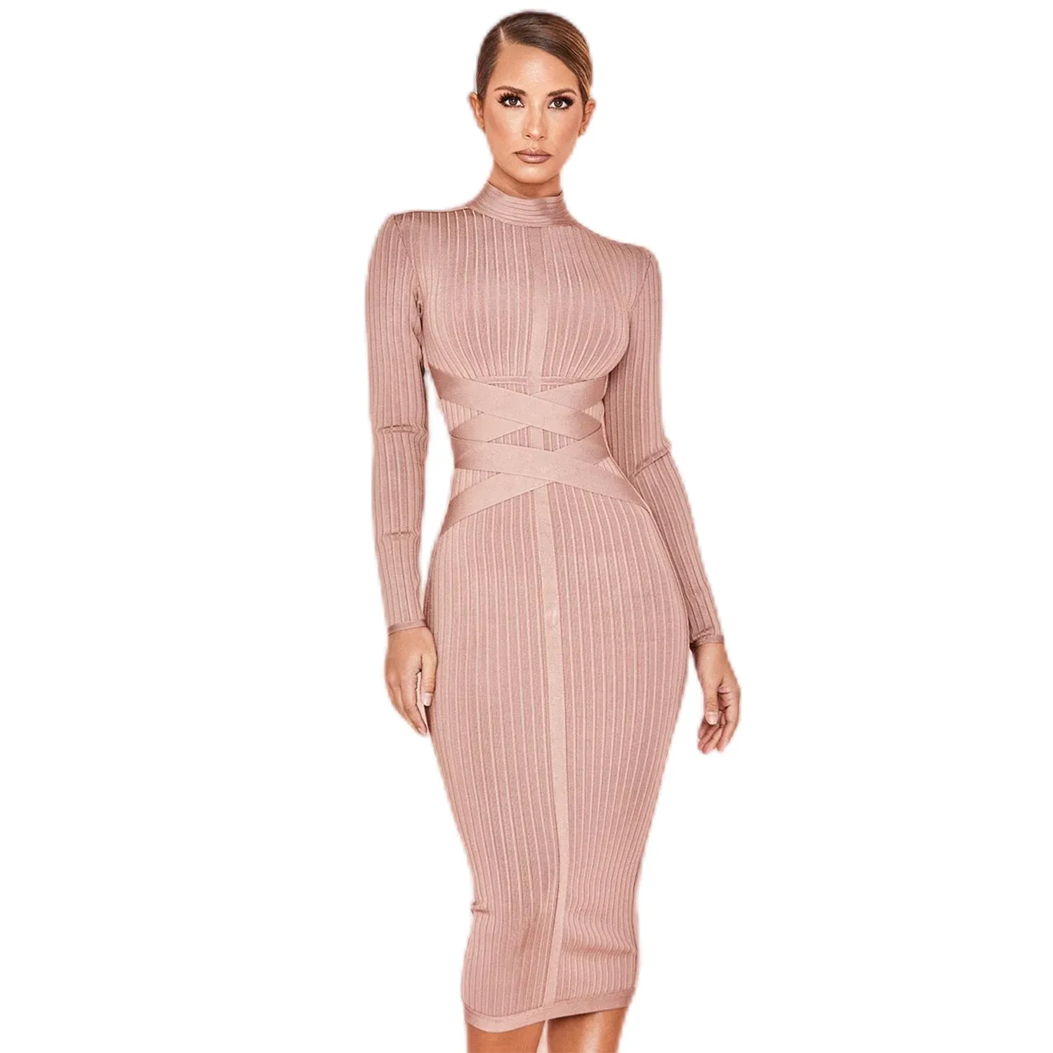 DressBetty - 2024 Elegant Vintage Formal Occasion Midi Bodycon Dress