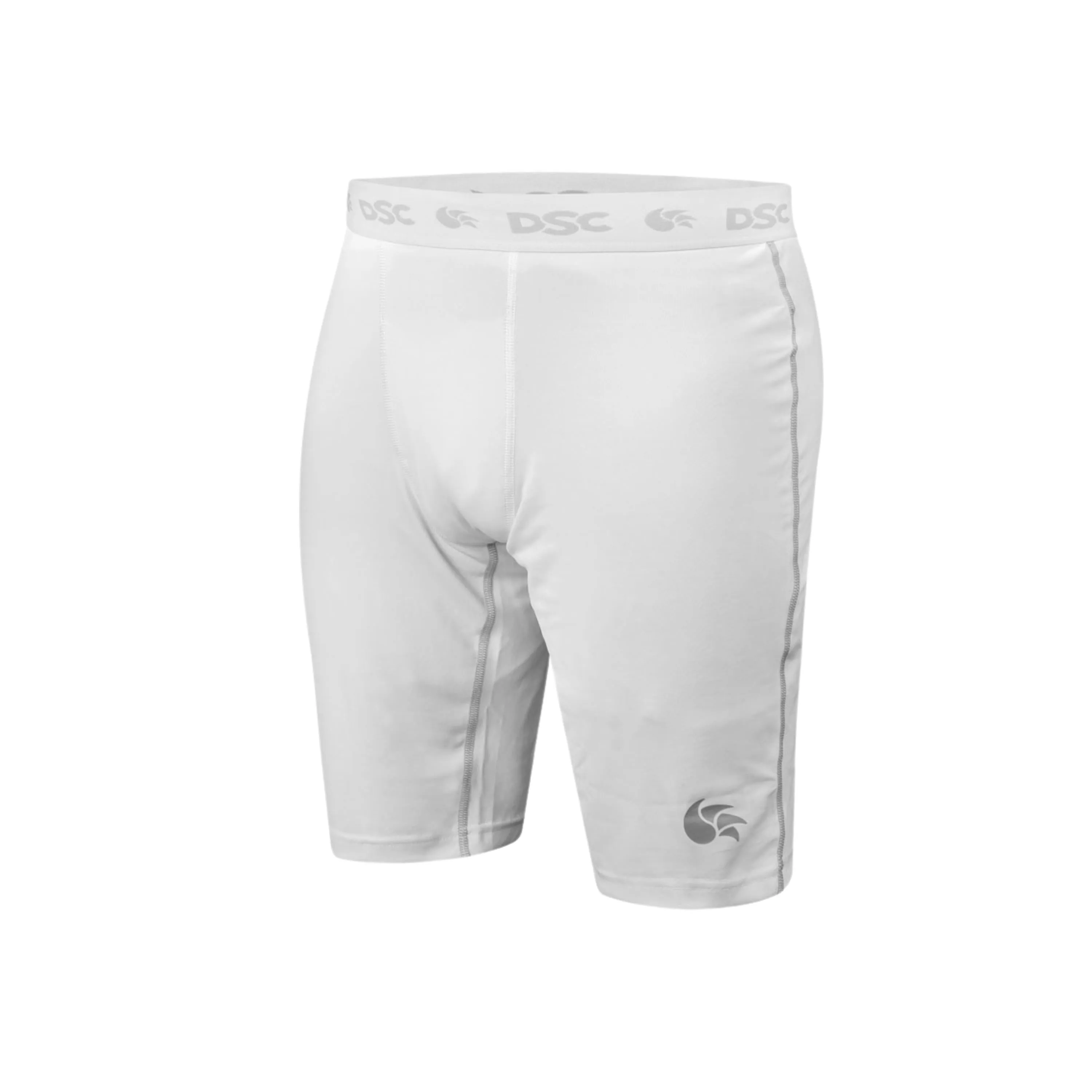 DSC Half Thigh Shorts, Compression Half Thigh Shorts, White