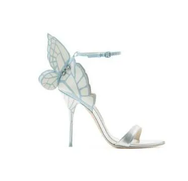 Embroidered Satin Butterfly High Heeled