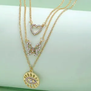 Farasha Evil Eye Layered Necklace