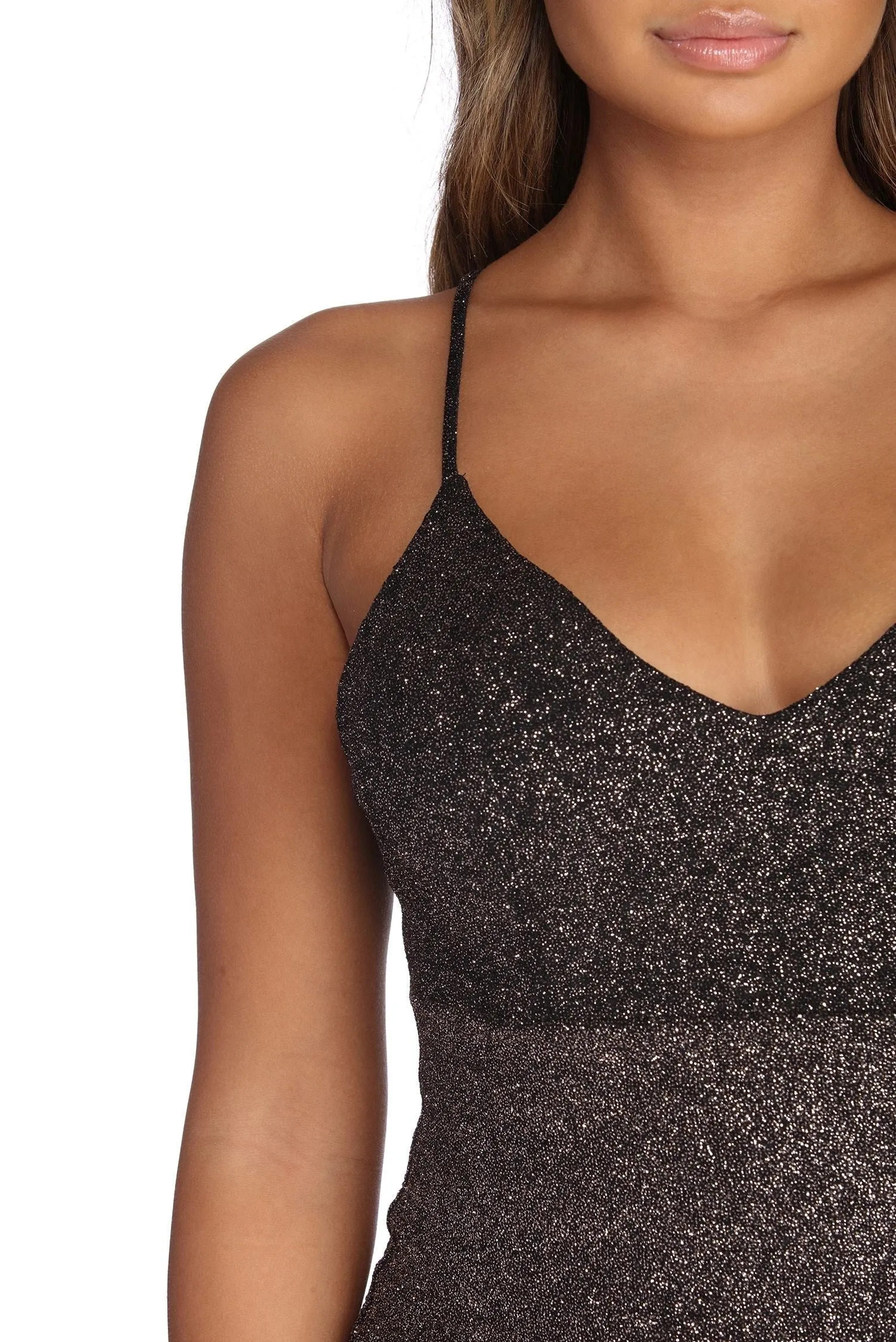 Glow In Stylish Glitter Dress