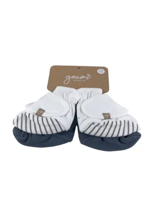 Goumikids Stay On Baby Boots, 0-3 Months, Stripe Grey   Midnight